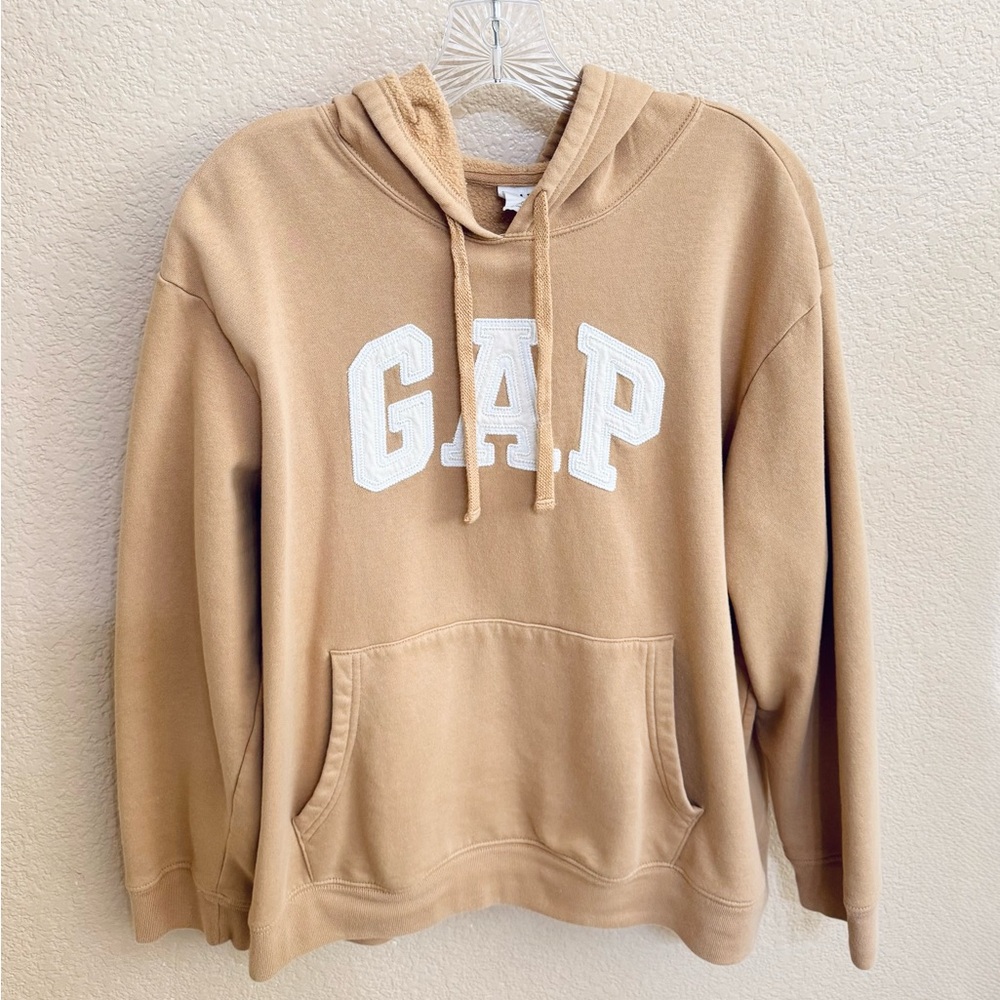 GAP Beige Hoodie with White Lettering